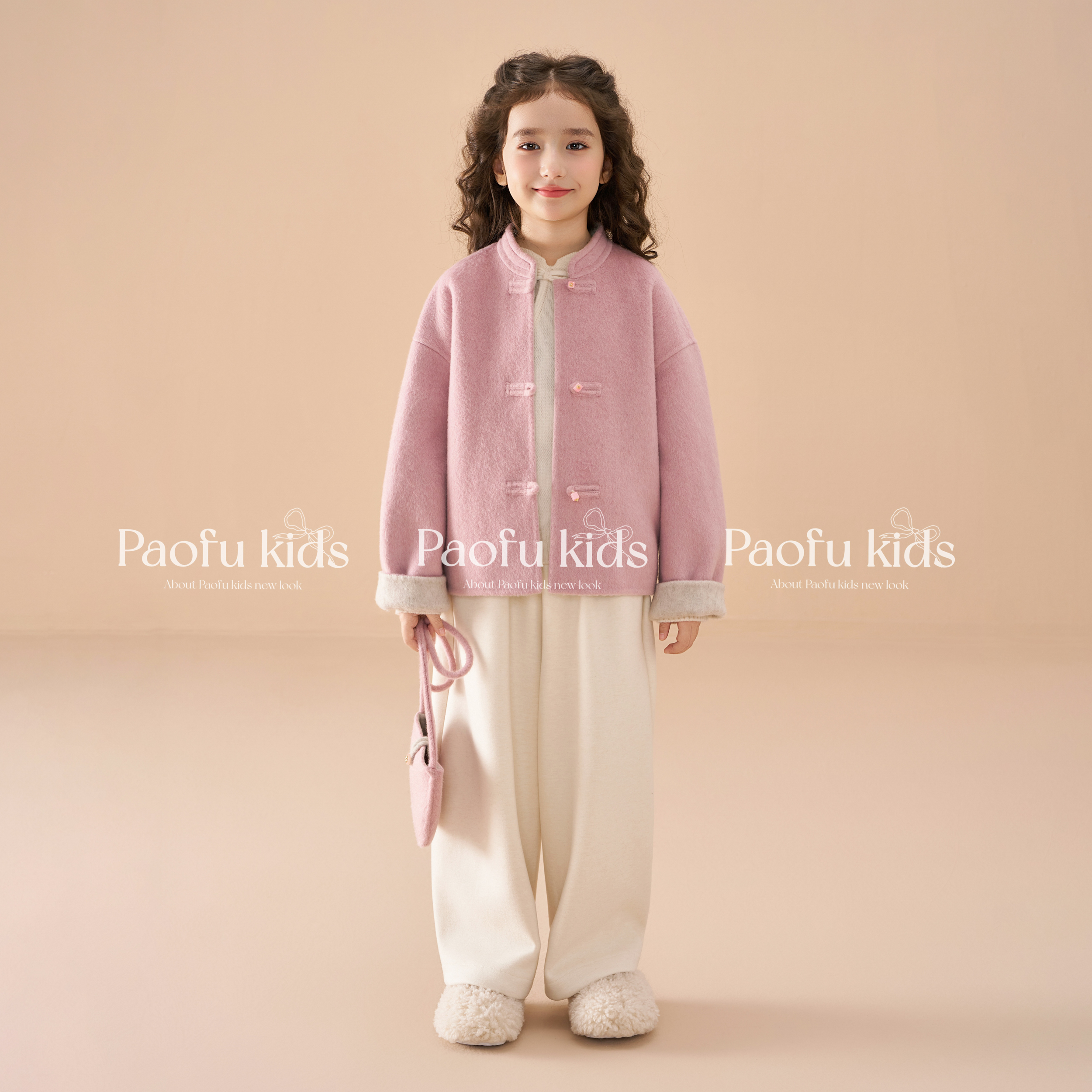 【甜心】泡芙定制【双面双穿】【纯手工】【绵羊毛】女童秋冬大衣 PF51117