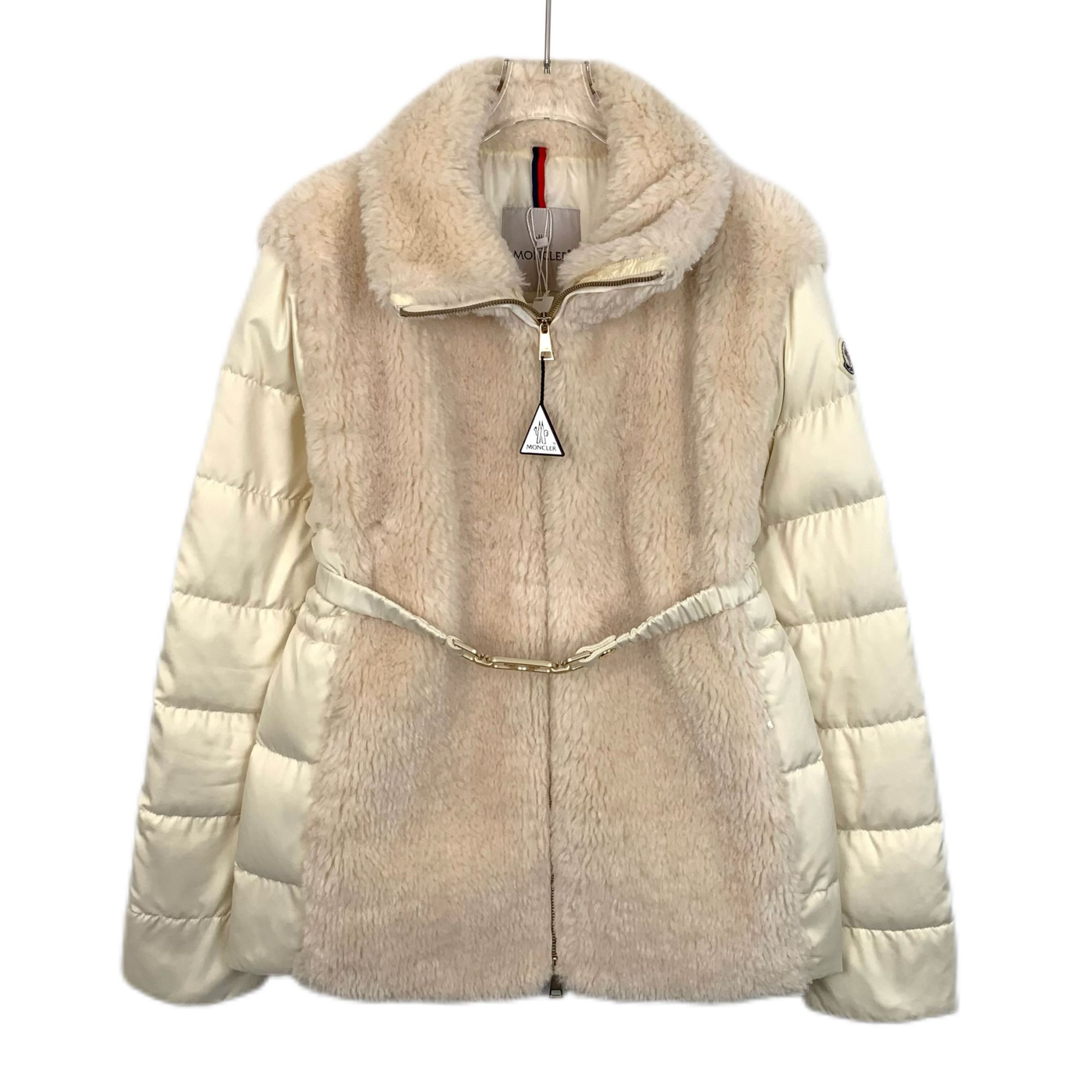 95新 MONCLER H13895 24款 米色徽标贴饰羽绒服 2 M码