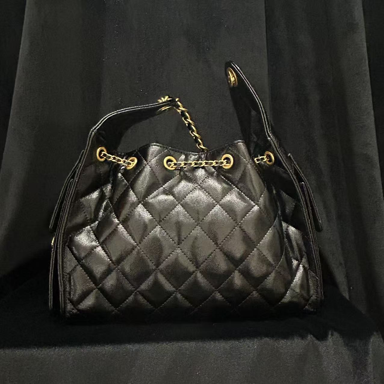 COCO DICV2025新款高端定制时尚女包 金币大耳朵 黑色26cm 80071