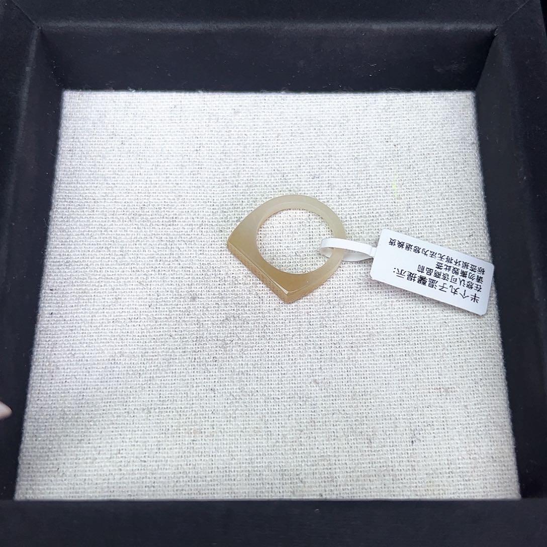 和田玉戒指未镶嵌13号木姜子滇木瓜 马鞍