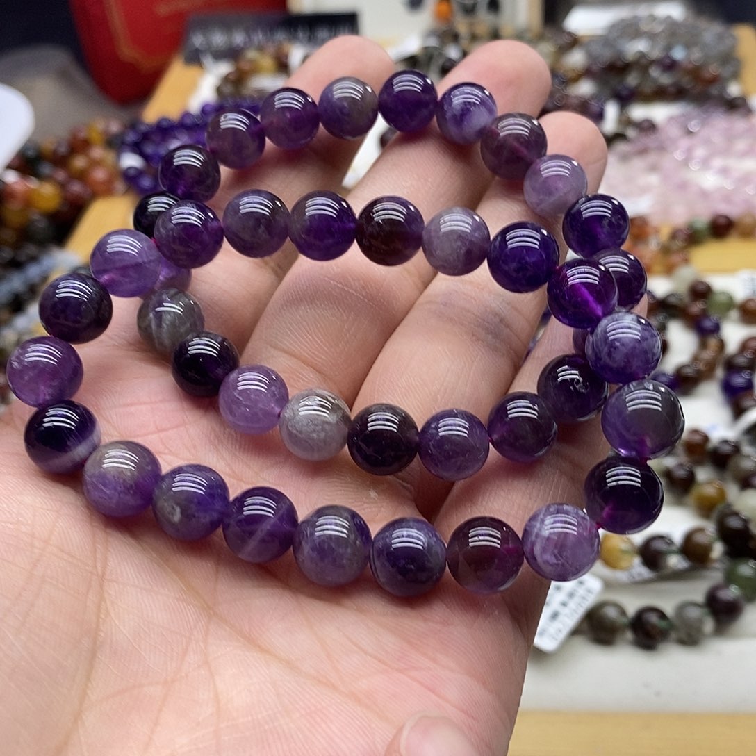 水晶手链未镶嵌多样性发货发一条