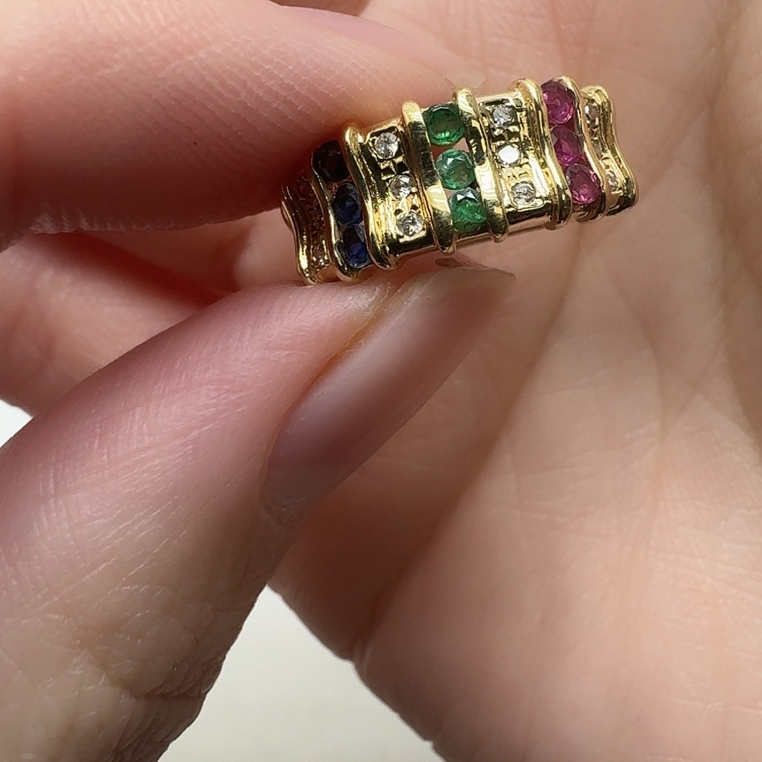 祖母绿未镶嵌戒指