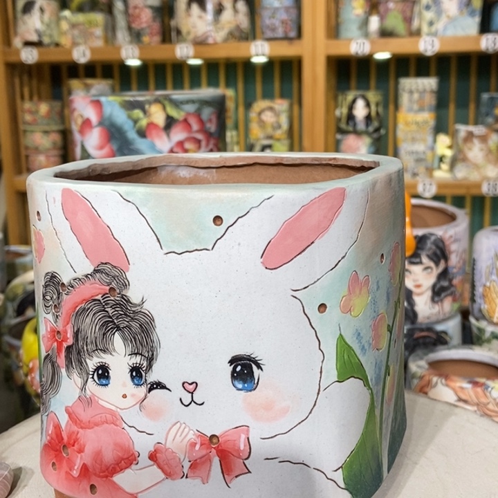 红陶景德镇艺术手绘作品