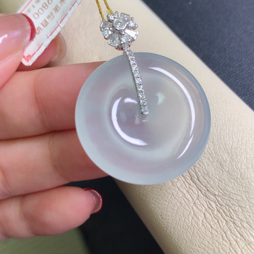 【闪购商品】翡翠颈饰18K金镶嵌扣子