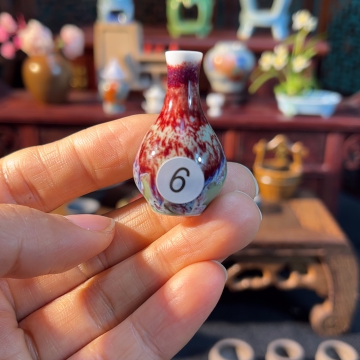 摆件微陶老王迷你花瓶