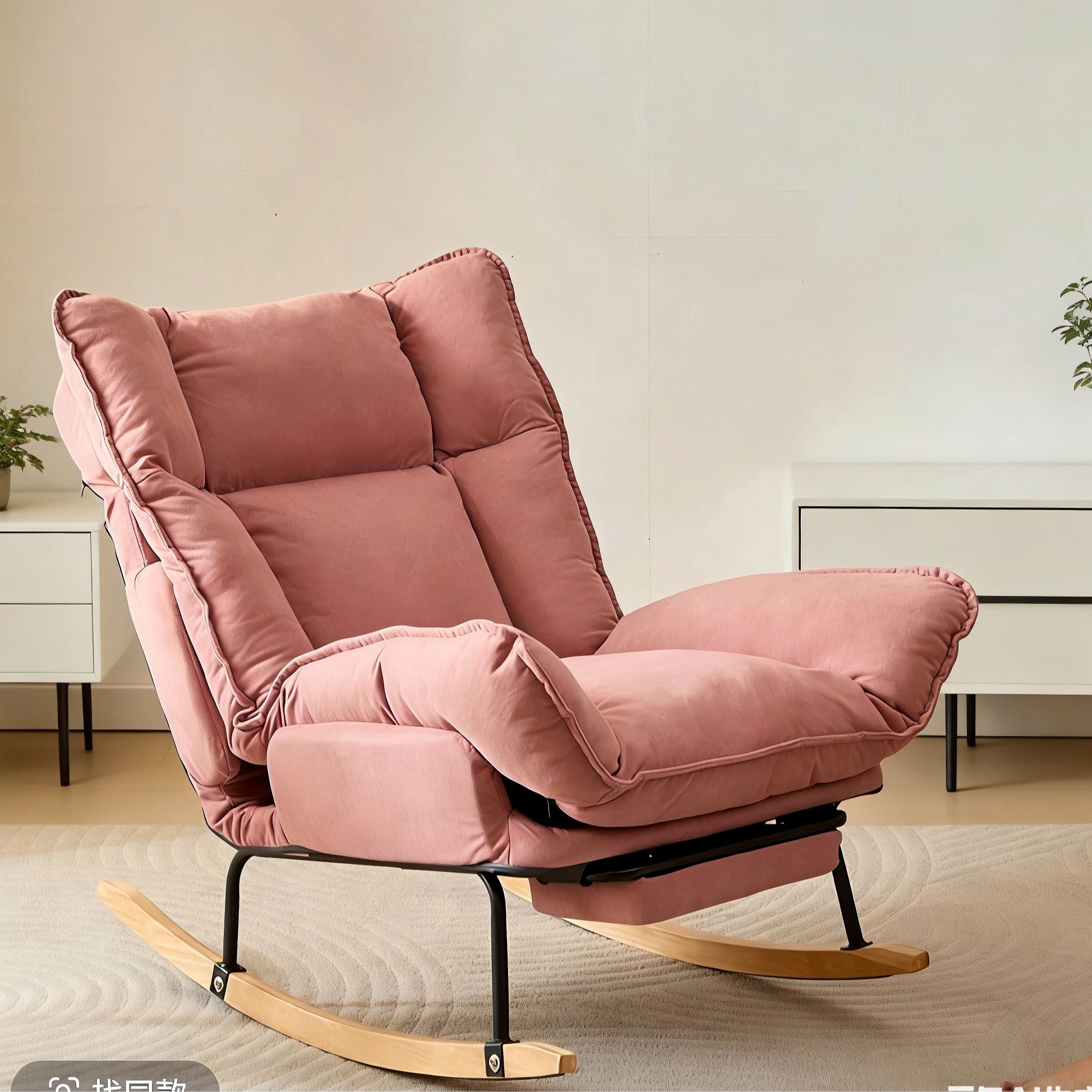 【云朵摇摇椅】久坐不累家用摇椅沙发可调节沙发椅实木腿沙发躺椅
