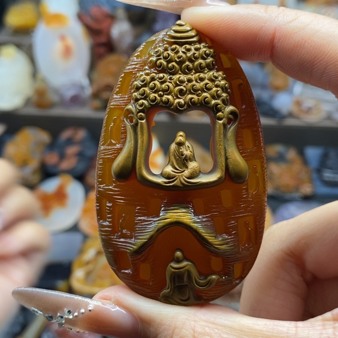 玛瑙/玉髓未镶嵌吊坠(不含链)帝**猫