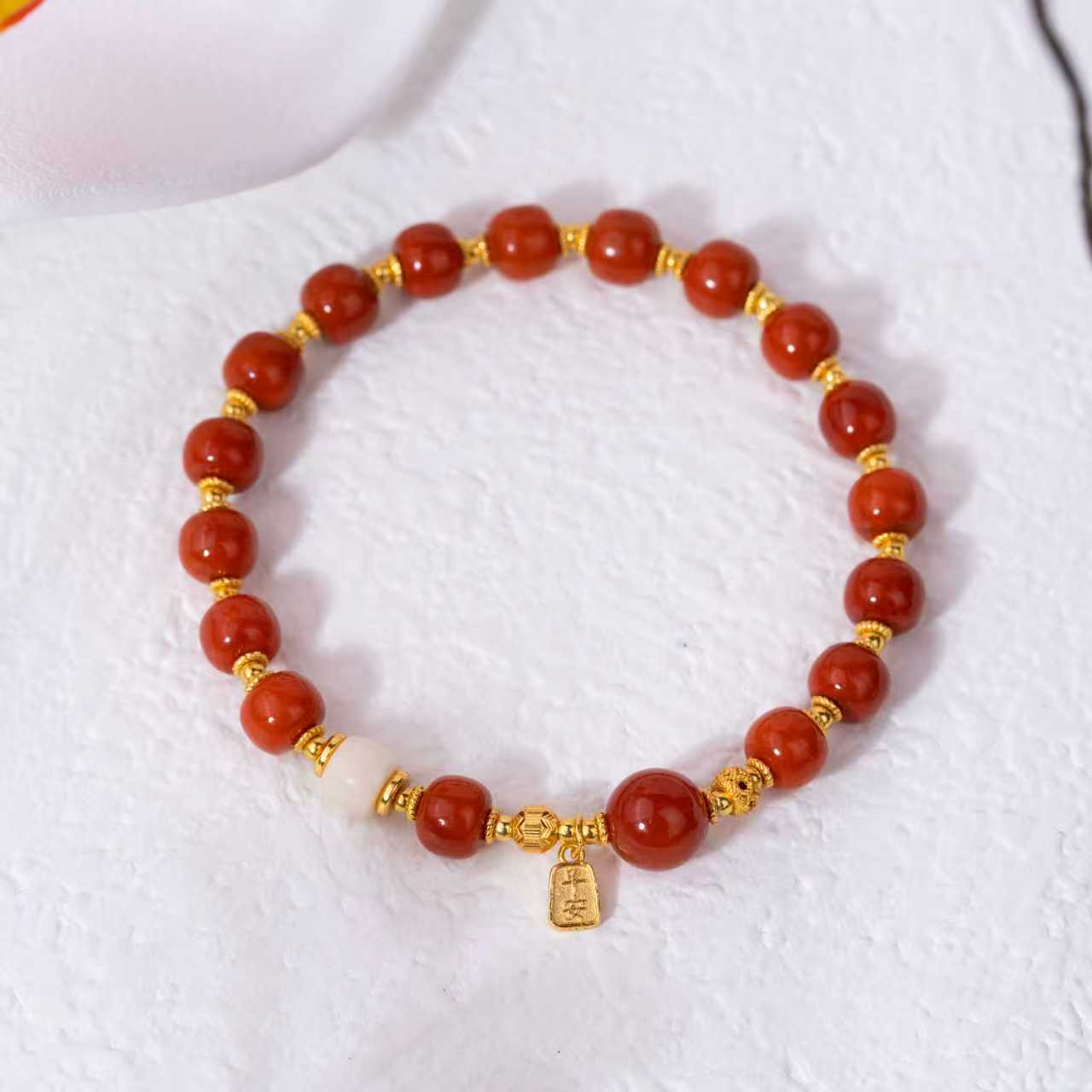 【喜乐鸿云】南红手串925（天然珠宝多样性发其一）