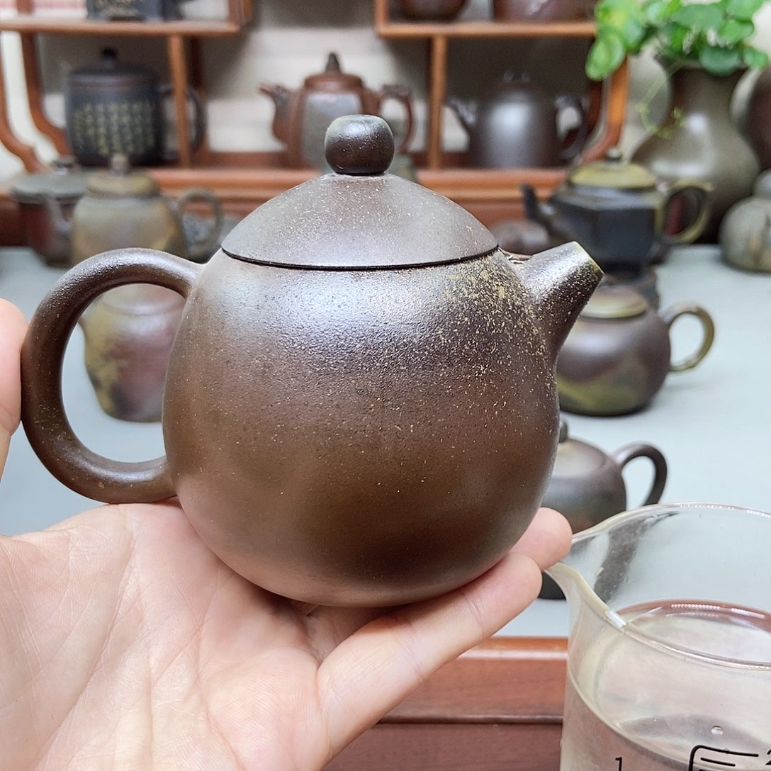 钦州坭兴陶柴烧壶瑕230cc