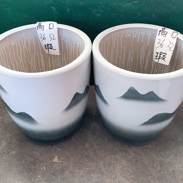 花盆陶瓷的制作两个