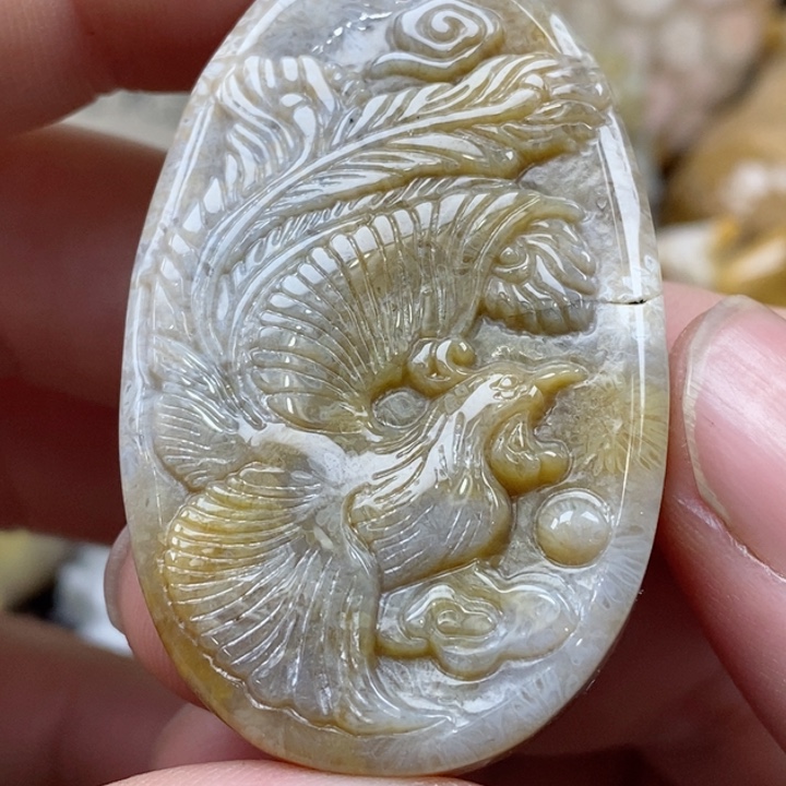 颈饰未镶嵌硅化珊瑚（珊瑚玉）有瑕