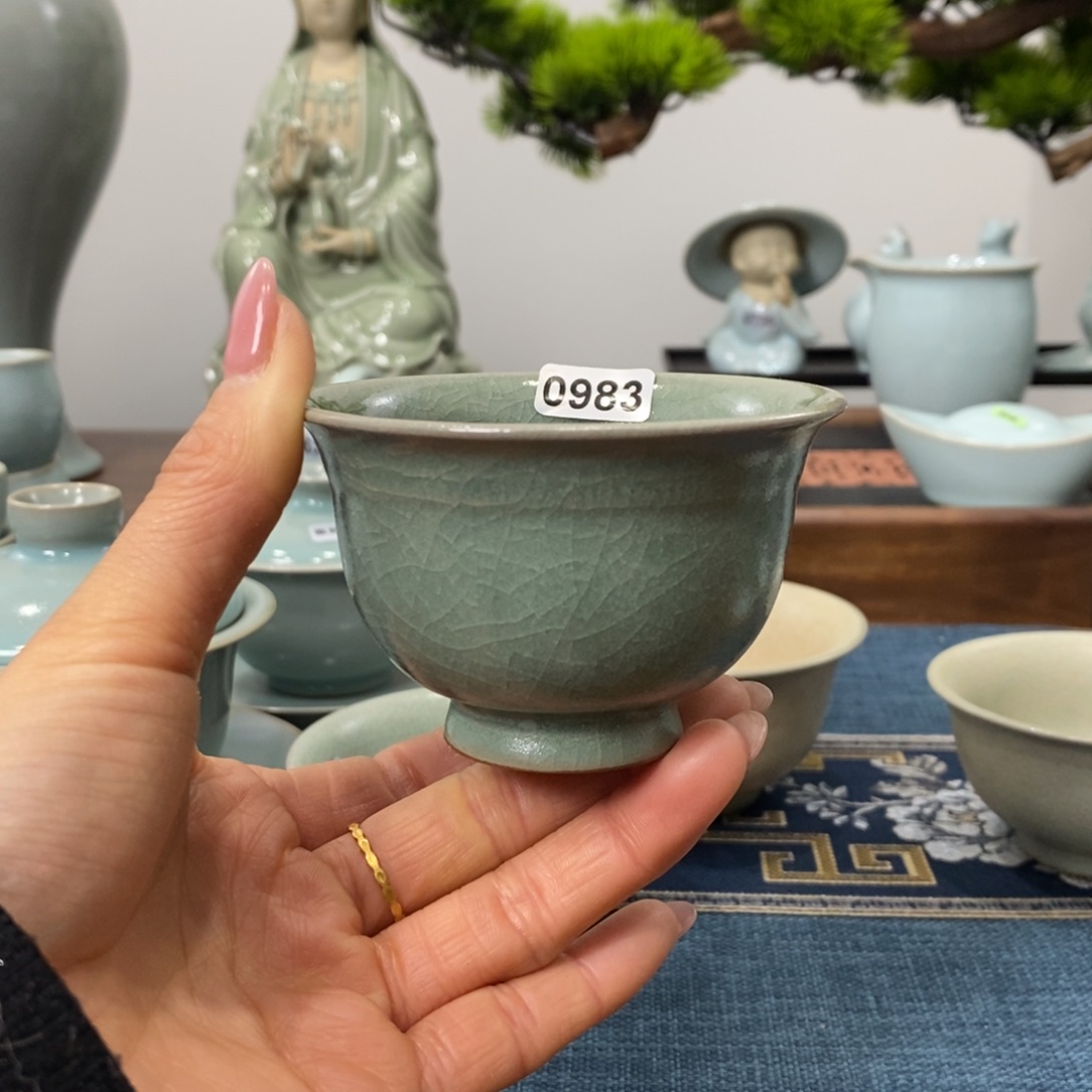 纳*?0983全品仿古釉压手杯