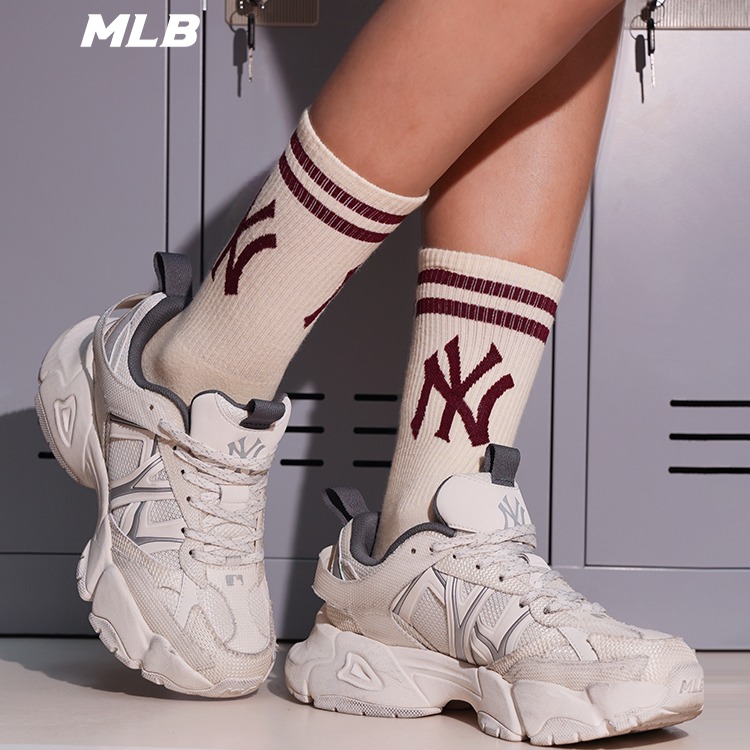 MLB男女情侣鞋时尚休闲鞋脏脏鞋复古做旧跑步鞋秋季新款3ARNP015N