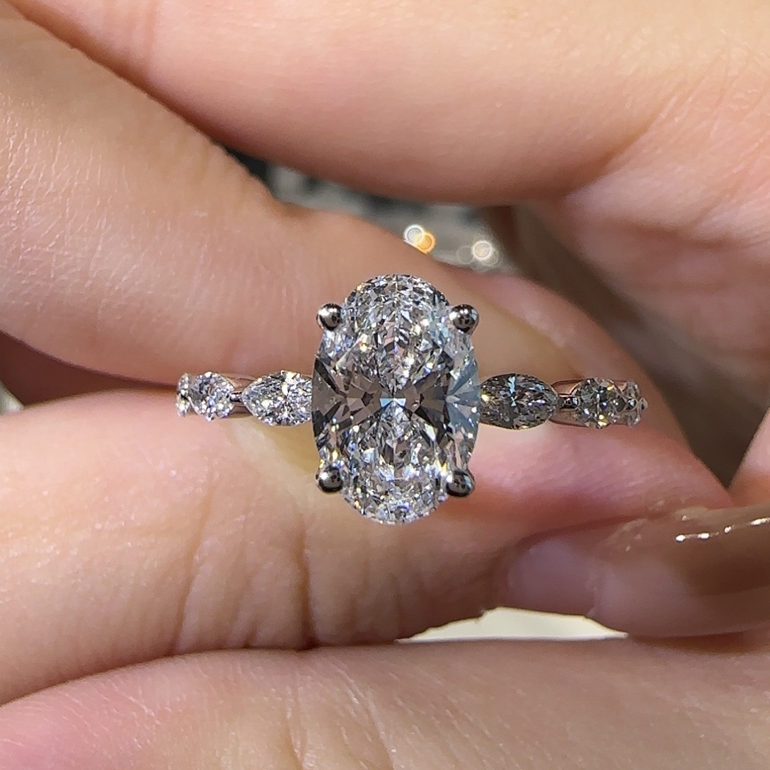 实验室培育钻石18K金镶嵌辛德瑞拉1卡11-16