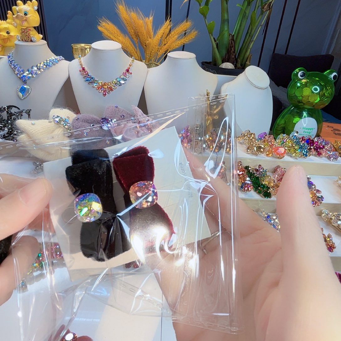 琉璃纯铜合金施华发夹