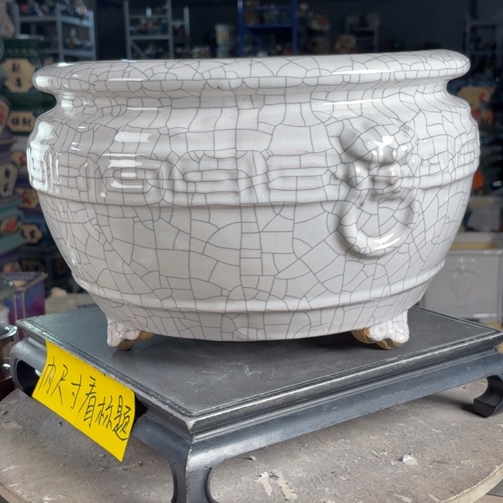 一风堂石湾花盆 内27*18修补痕迹微瑕