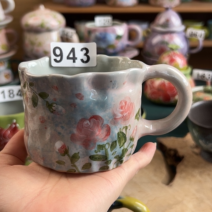 景德镇陶瓷手绘作品943微瑕