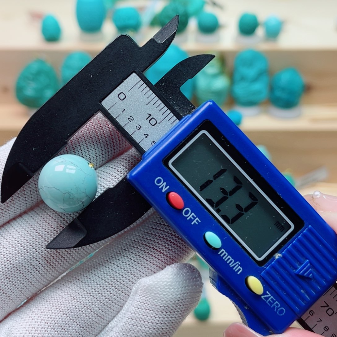 未镶嵌绿松石圆珠