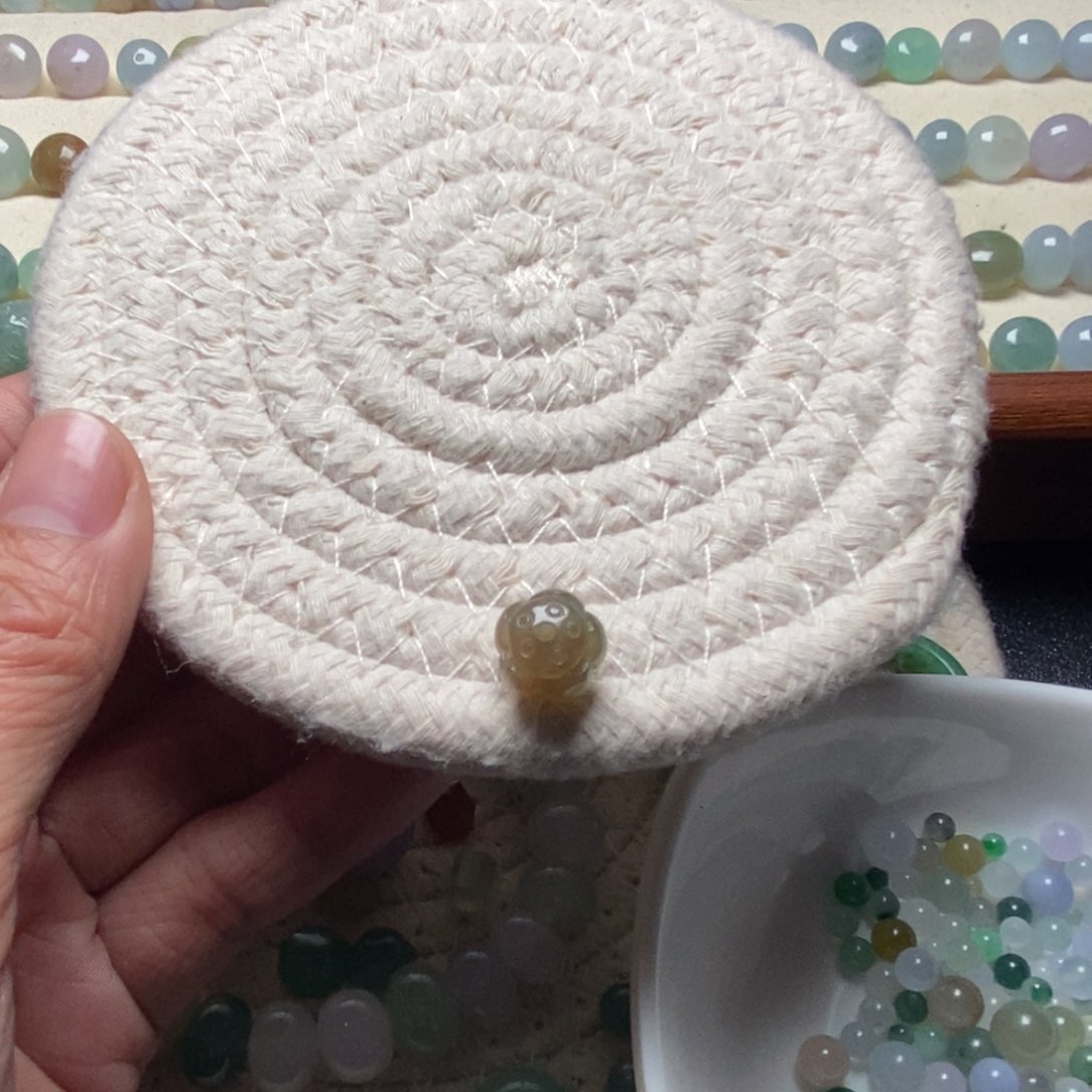 翡翠散珠天然翡翠A货散珠10.8×9