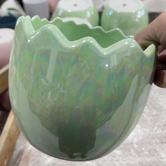 多肉绿植陶瓷花盆，有孔