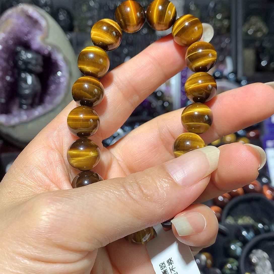 黑曜岩未镶嵌手链嗯