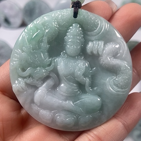 翡翠颈饰未镶嵌玉龙观音福利