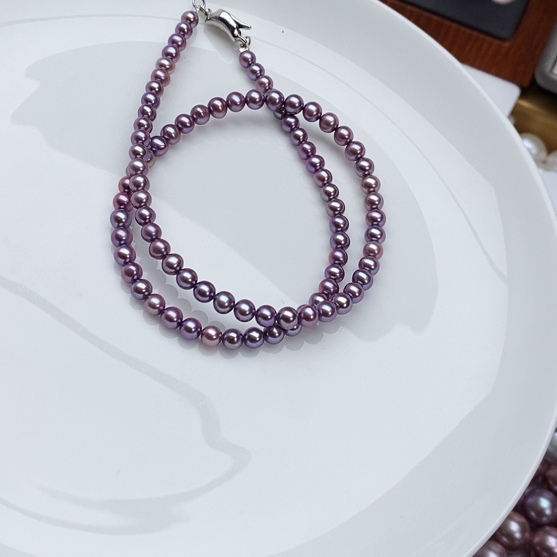 颈饰淡水珍珠银S925镶嵌