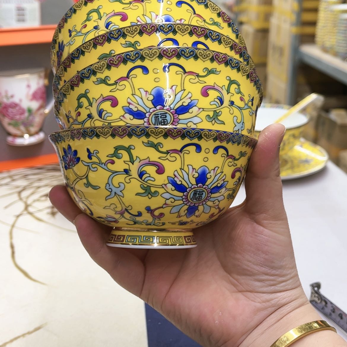 【闪购商品】珐琅4.5英寸4黄。。。。。。