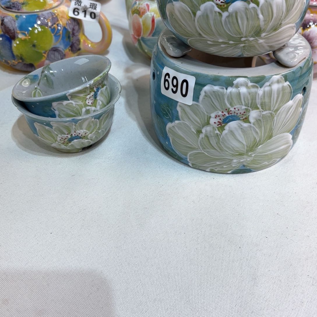 看***猫景德镇手绘高温釉下彩陶瓷茶具