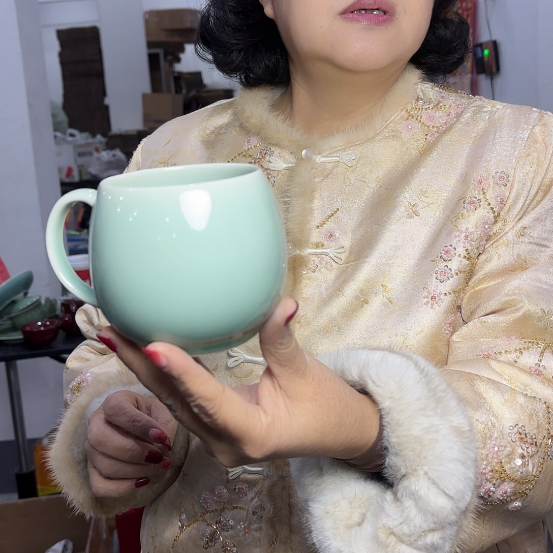 龙泉云间青瓷小米茶器