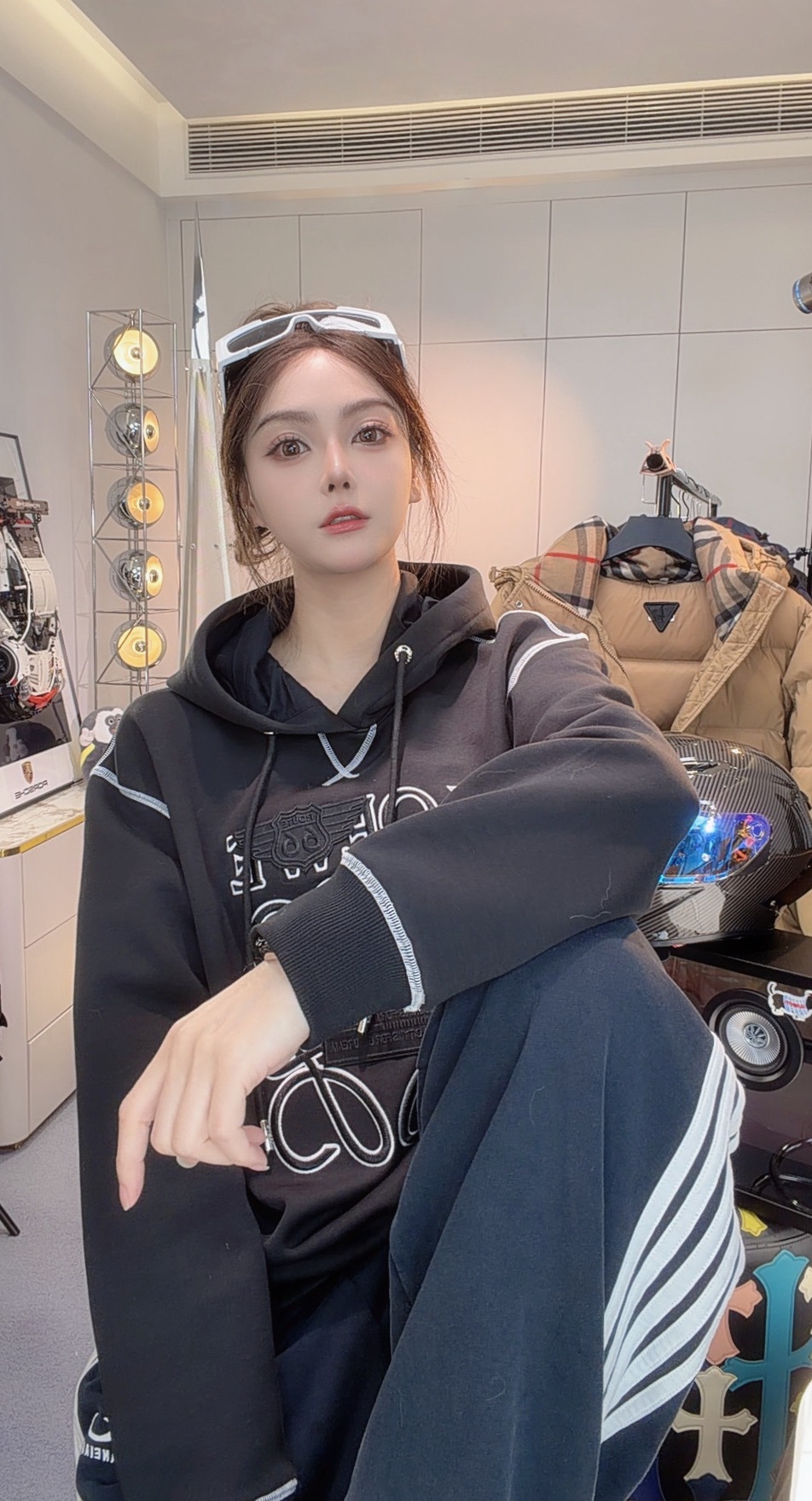 【钱老板】罗罗威潮流时尚百搭连帽卫衣 SYGB2553（男女同款）