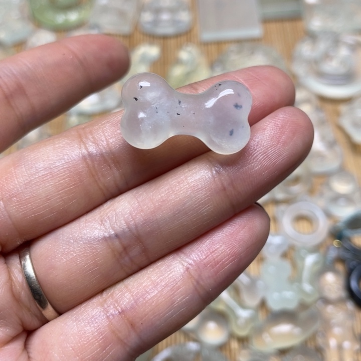 蛇纹石玉颈饰未镶嵌2****^