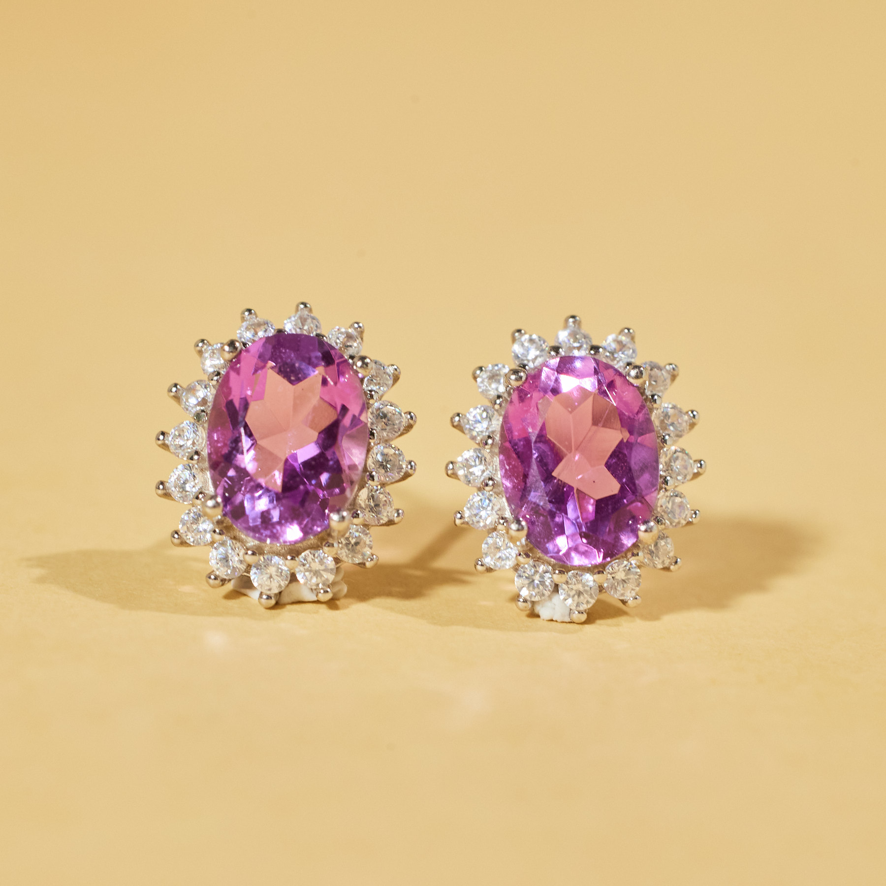 【歪歪】紫水晶耳饰*S925银镶嵌W8592