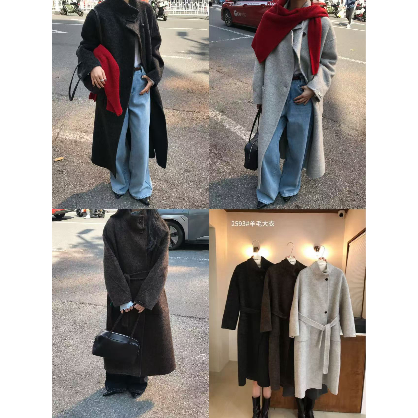 【挚爱大衣】极简系！后背排扣设计双面大衣外套（2MD2596#）爱唯依