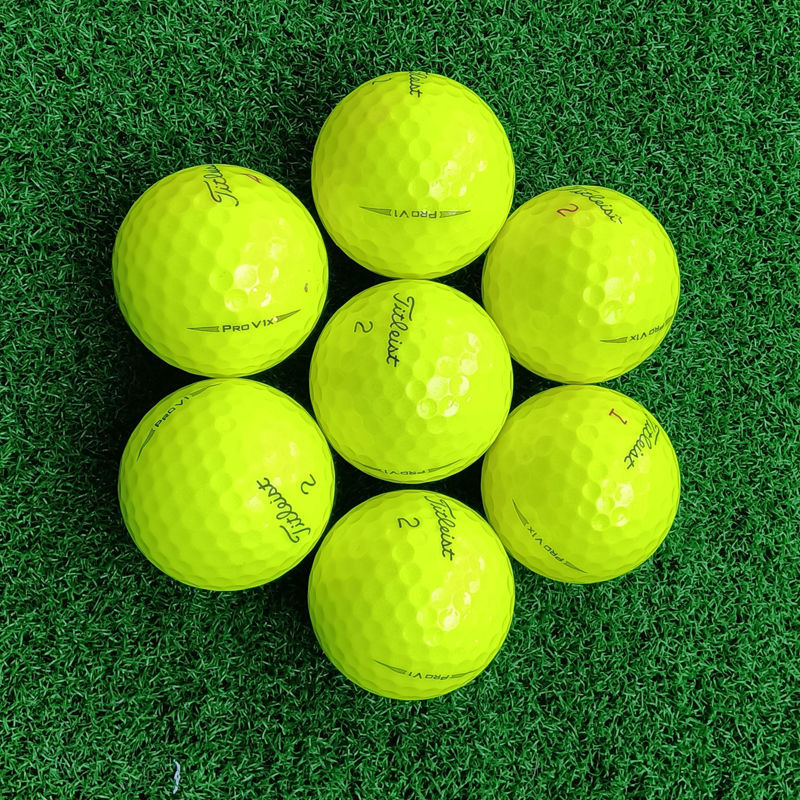 泰特利斯三四层荧光黄球高尔夫球下场比赛球图案球特价包邮