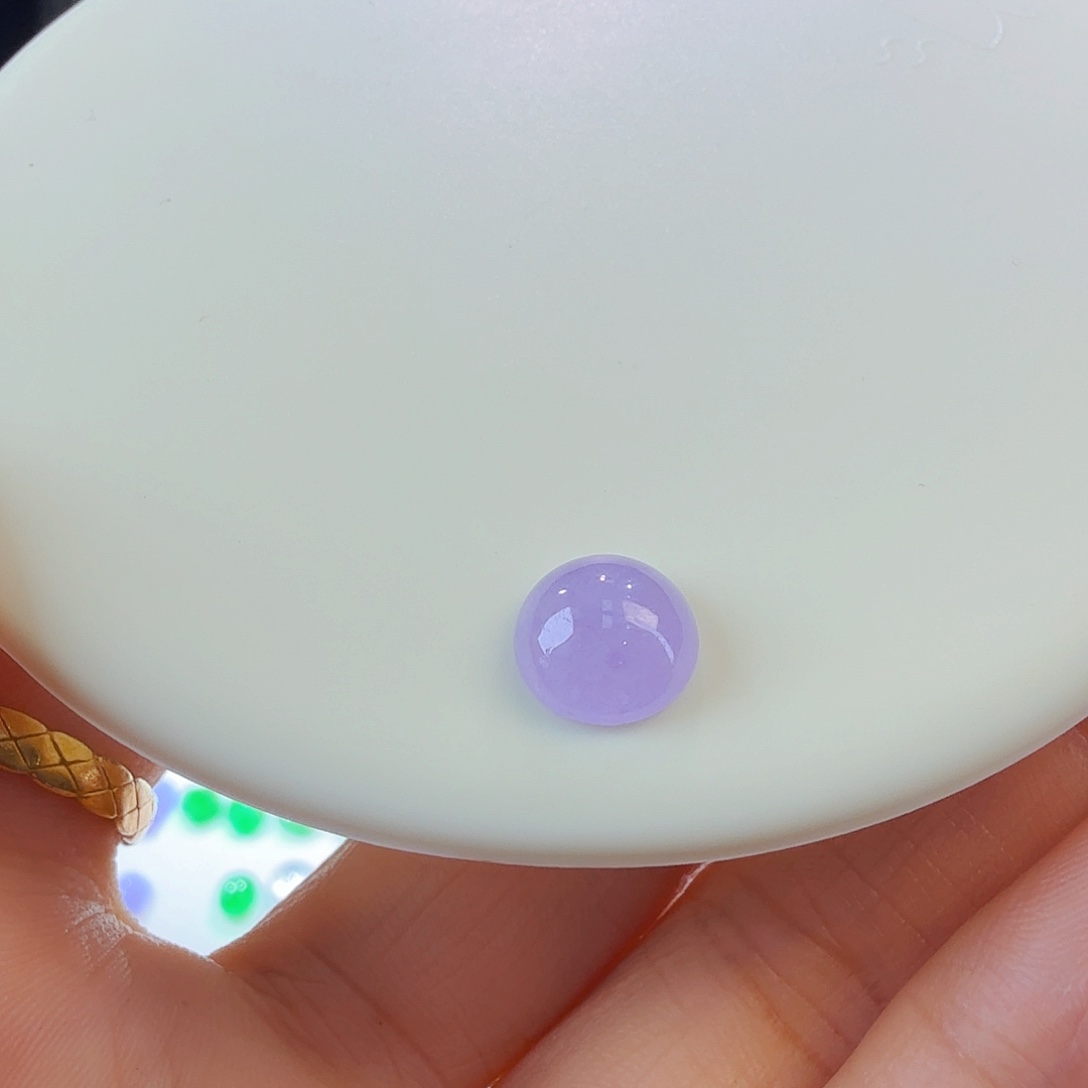 翡翠裸石卡9➕冰紫蛋面