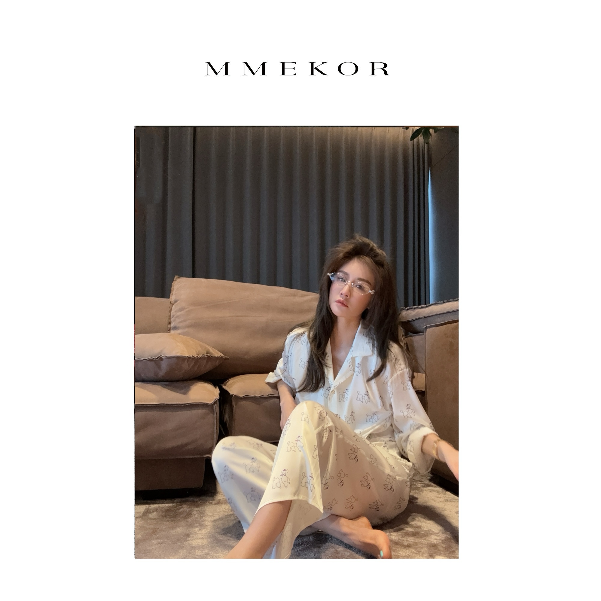 MMEKOR“钻石小狗”家居服 2025新款高智淡人风舒适两件套 89732