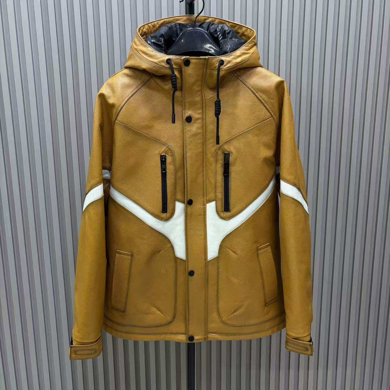 男士连帽活里活面羽绒内胆时尚轻奢痞帅男装新款潮流加厚保暖外套