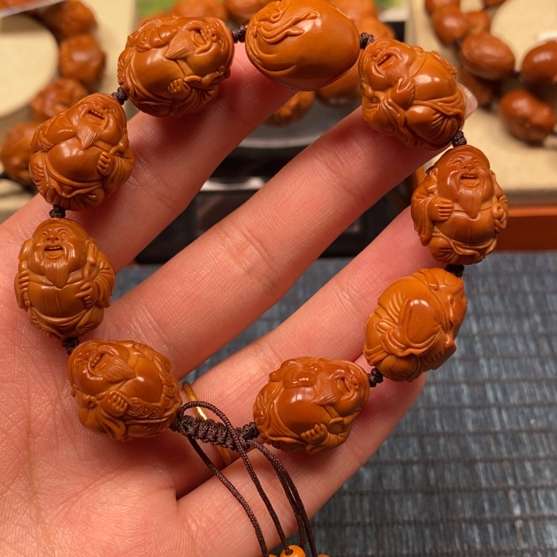 橄榄核手串/手链小财神，1.7