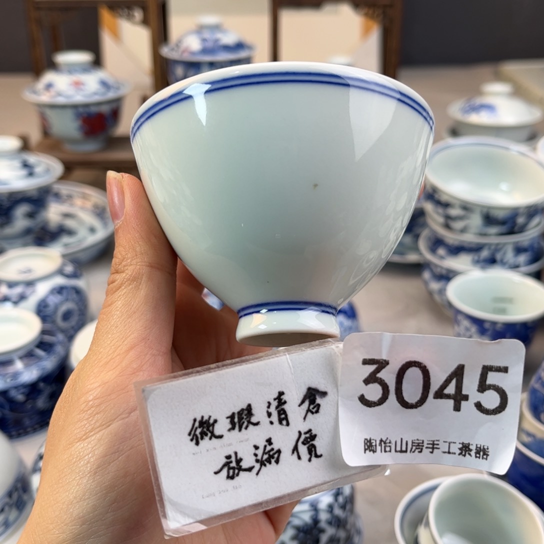 微瑕不退不换手绘杯3045燕子