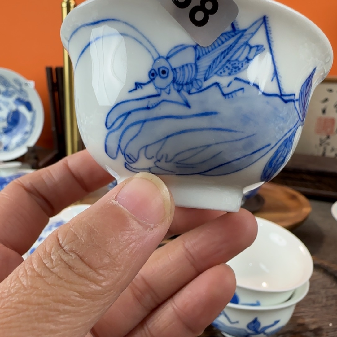 瓷片景德镇手绘青花茶器088