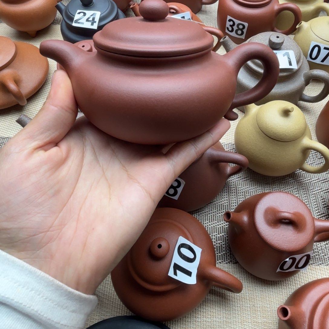 紫砂茶壶紫泥仿古240cc微瑕