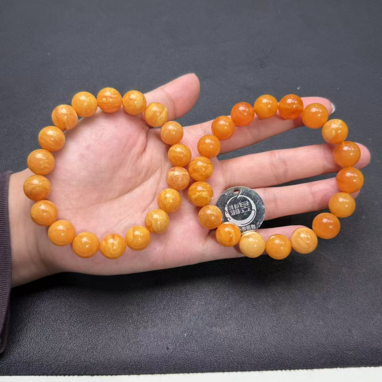 38727T06-3B5-蜜蜡手串/约12+/约17颗/-多样性发其一