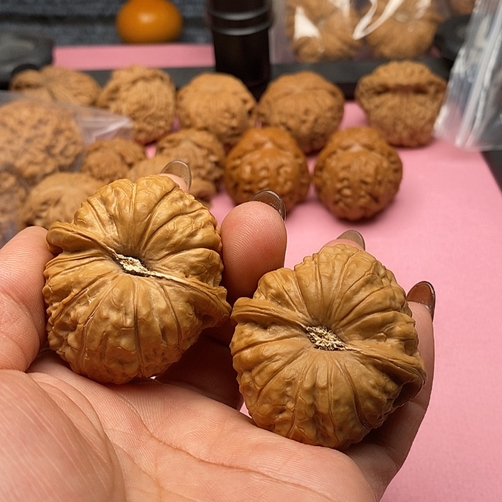 骑***者文玩核桃把件全品南瓜墩44.5