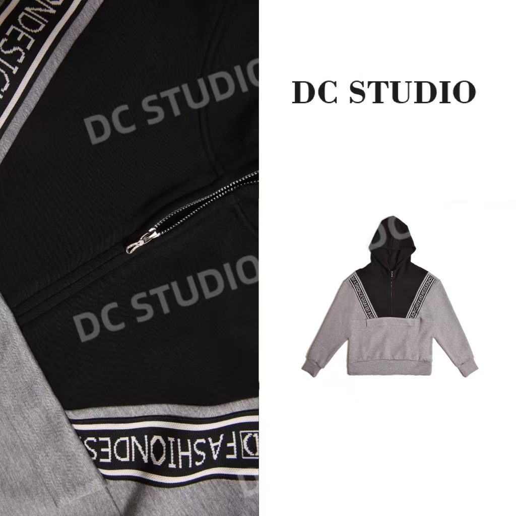 DC STUDIO【万里可期】2024冬新款时尚休闲百搭潮流连帽加绒卫衣