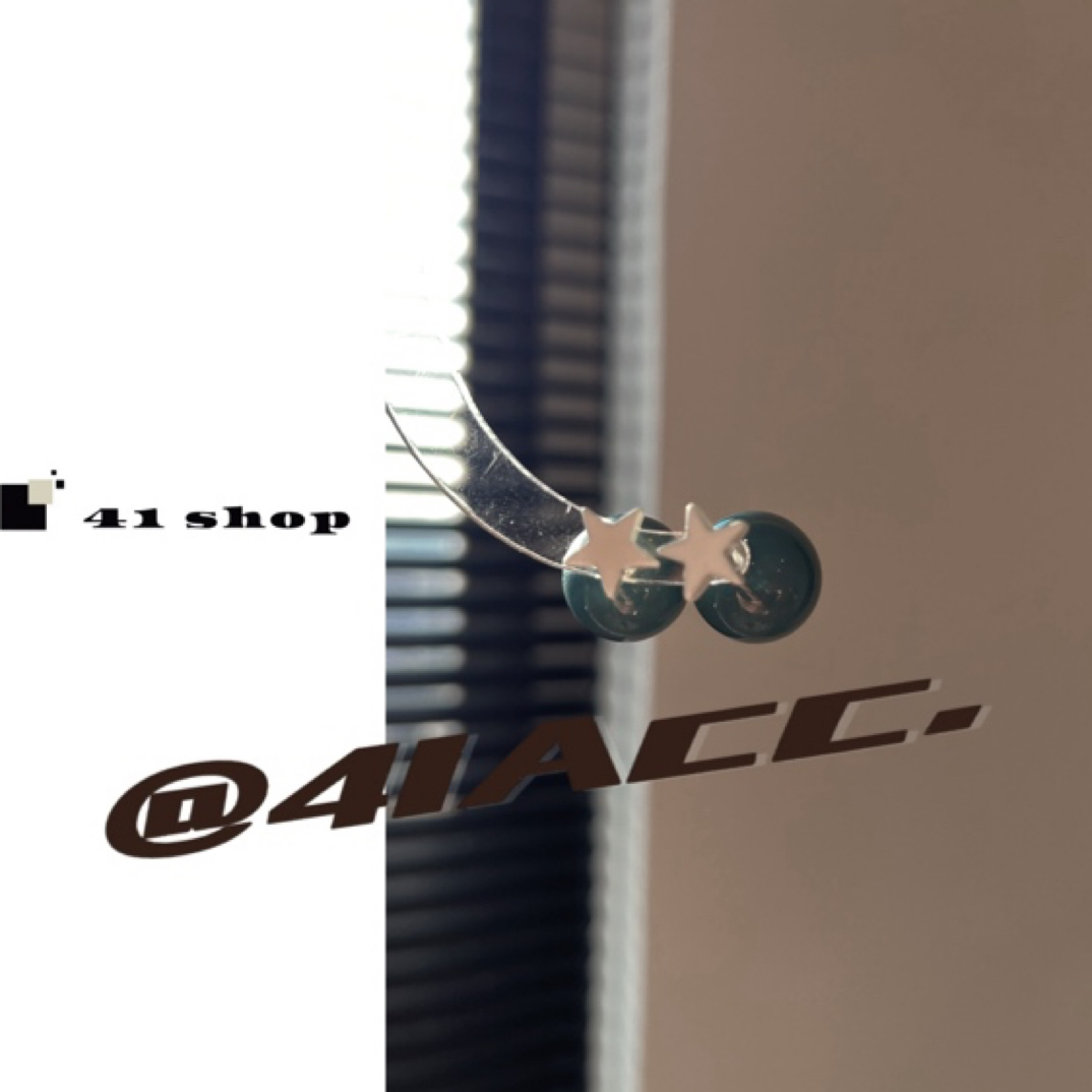 铜合金树脂耳饰 A667 白色滴釉五角星大珠珠后堵耳钉耳饰