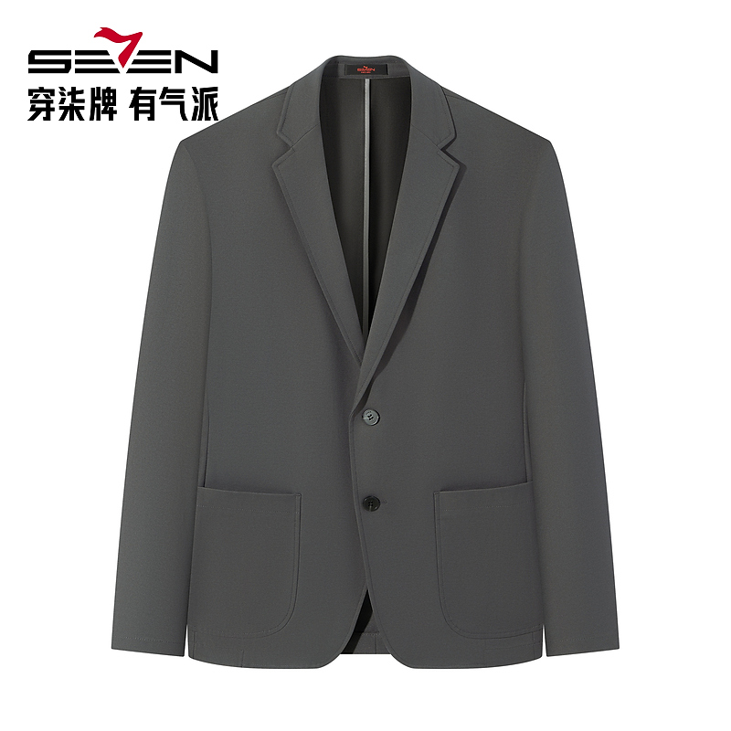 【棉感科技】柒牌男士平驳领西服2025秋季气质挺括利落抗皱单西外套