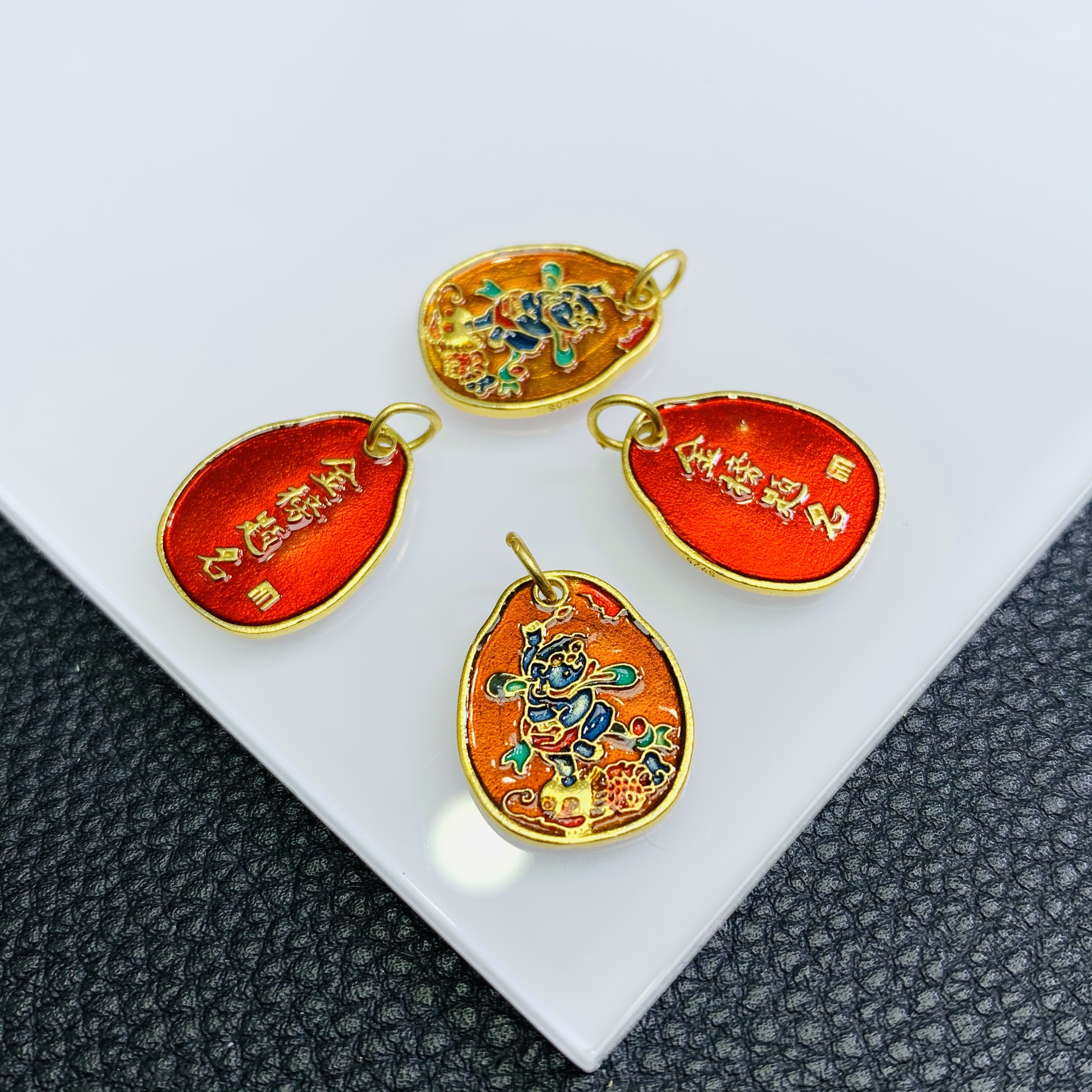 吊坠925银珐琅 「戴琴珠宝」FR3052-银珐琅吊坠