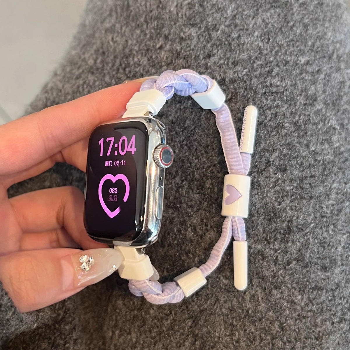 适用于applewatch11/10/9表带苹果手表iwatch尼龙编织可调节表带