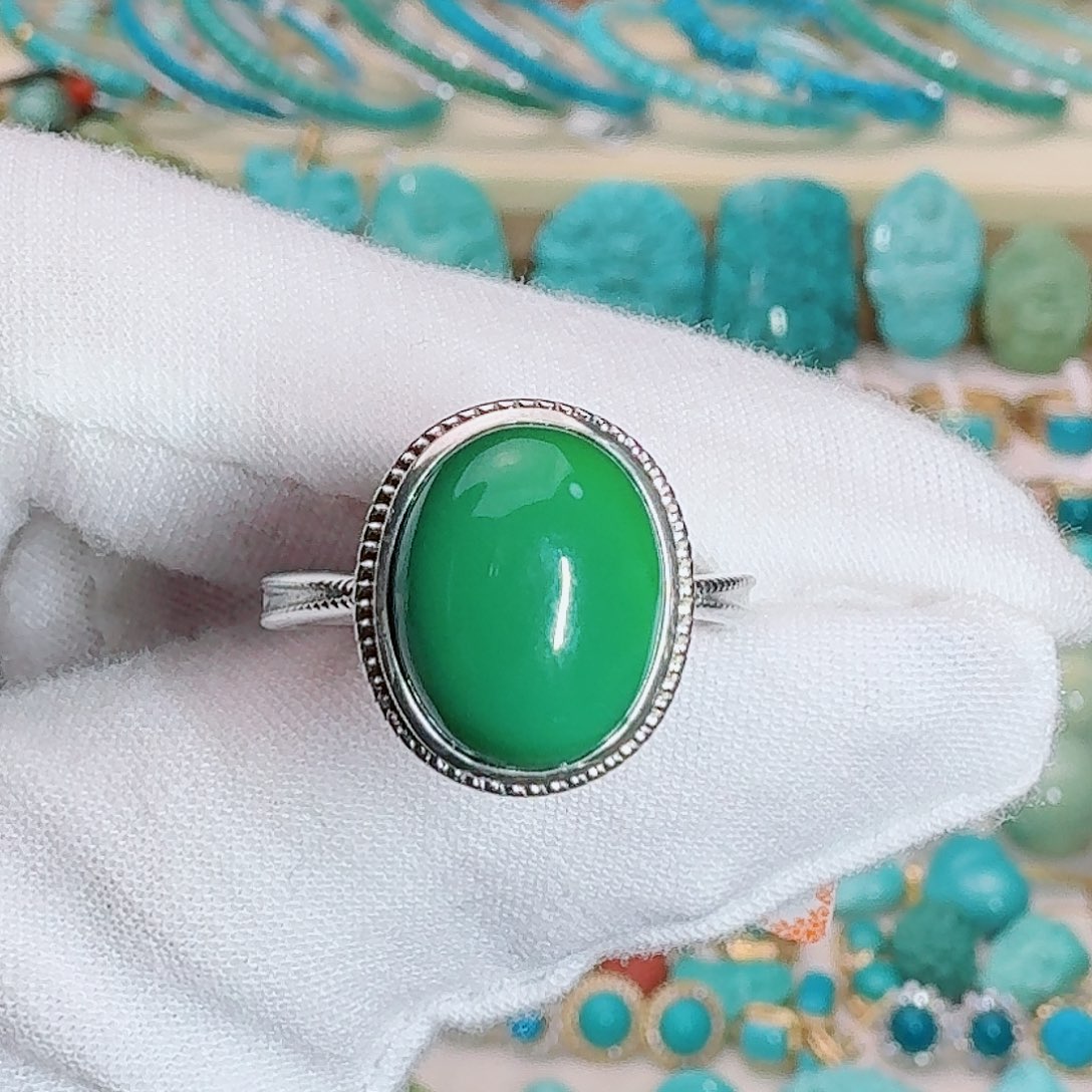 绿松石银S925镶嵌珠宝奇石